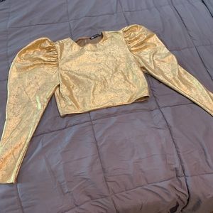 Gold crop top